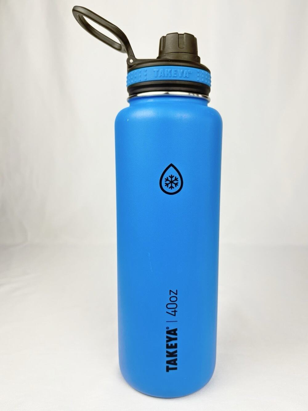Takeya 40oz Stainless Steel ThermoFlask Insulated Water Bottle Spout Lid Blue